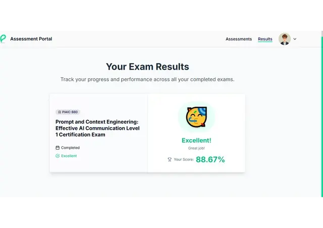 Prompt & Context Engineering Certification Exam certificate from PIAIC, awarded to Azan Akram