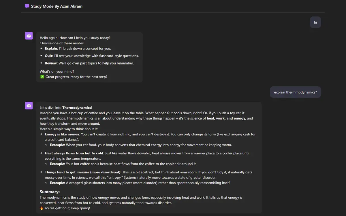 Study Mode screenshot 1